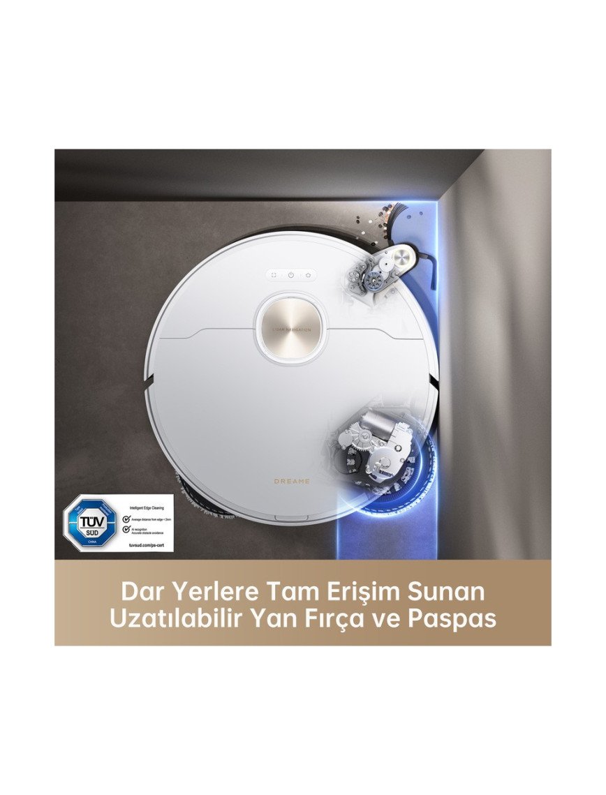 Dreame X40 Ultra Robot Süpürge Beyaz, 12.000PA Emiş Gücü