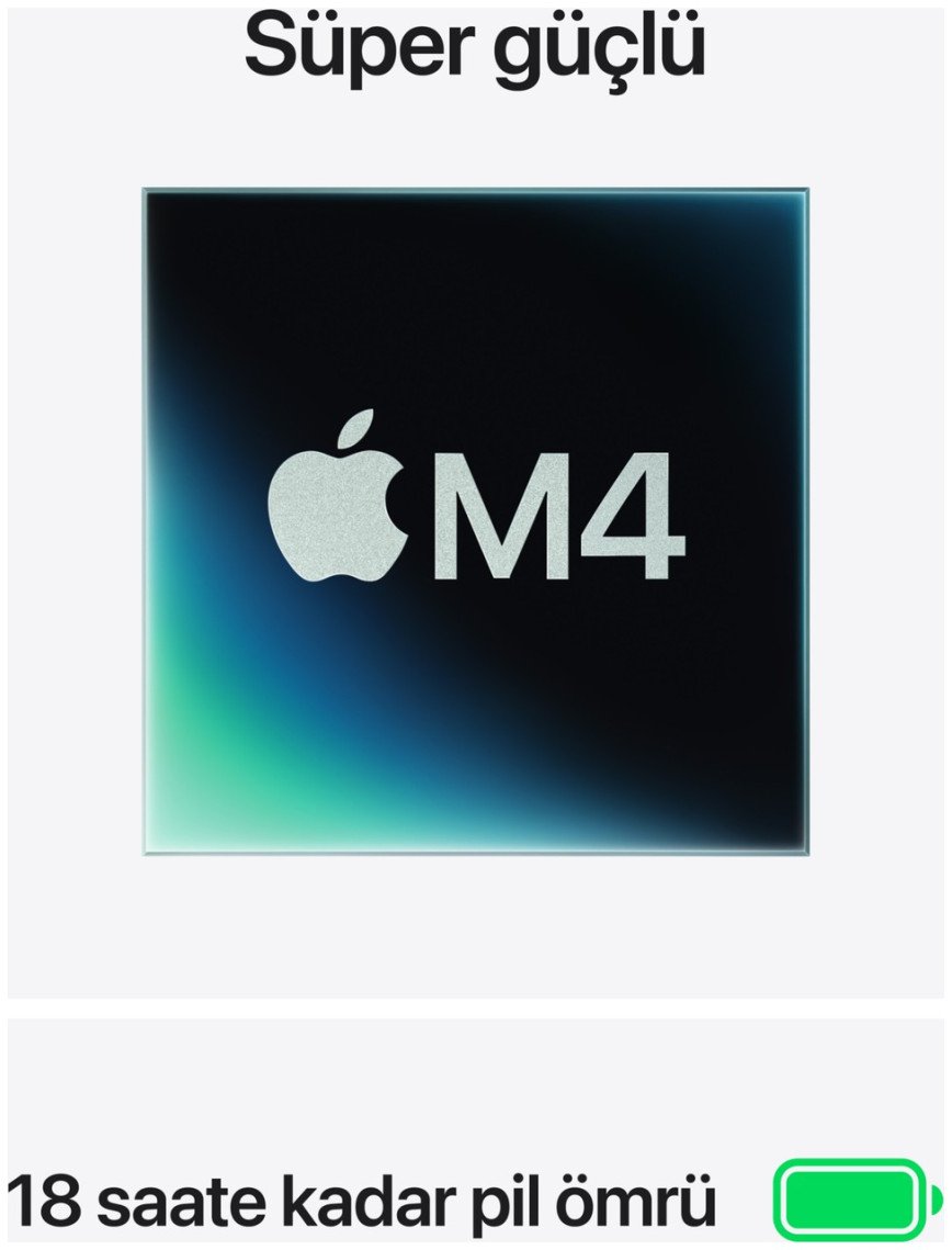 Apple MacBook Air M4 24GB 512GB SSD macOS 13" Taşınabilir Bilgisayar Gümüş MC654TU/A