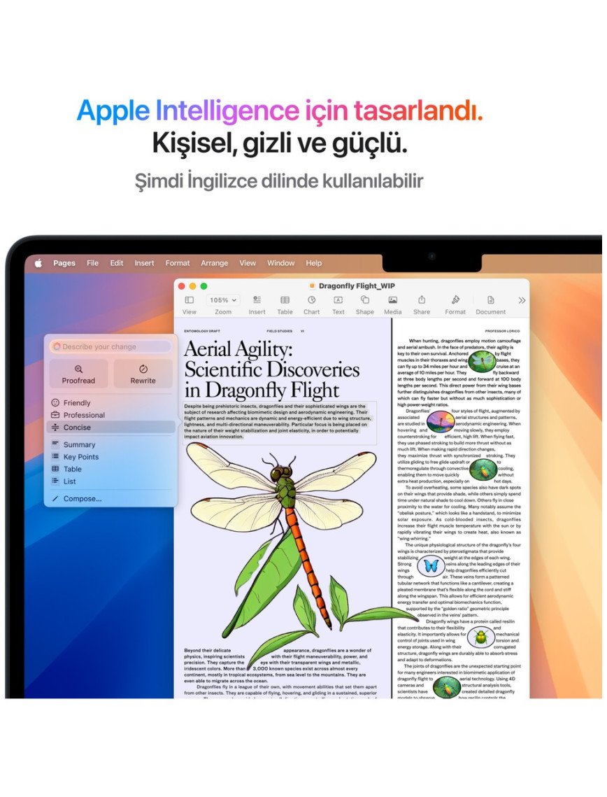 Apple MacBook Air M4 16GB 512GB SSD macOS 13" Taşınabilir Bilgisayar Gece Yarısı MW133TU/A