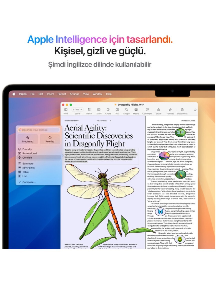 Apple MacBook Air M4 16GB 256GB SSD macOS 15" Taşınabilir Bilgisayar Yıldız Işığı MW1J3TU/A